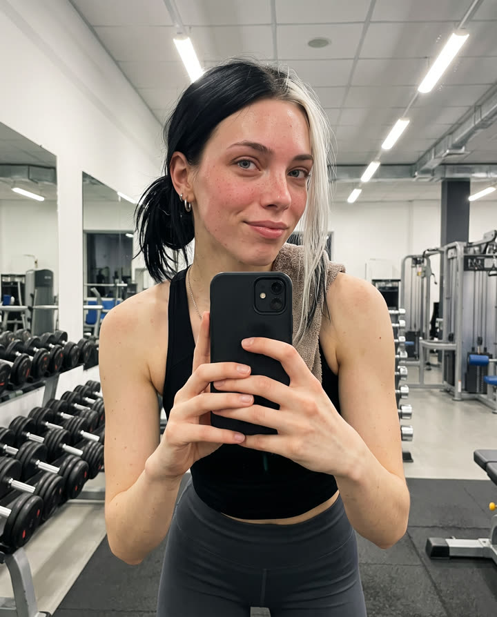 Nina en el gimnasio