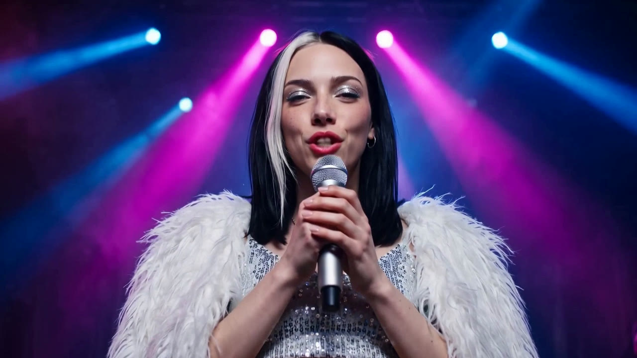 Nina cantando en el boliche, del videoclip Sin Filtro, Baby
